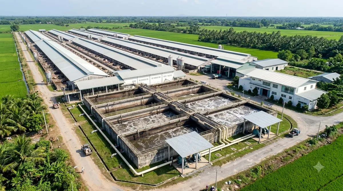 Hệ thống xử lý nước thải trại heo đạt QCVN 62:2016/BTNMT do ATL thi công